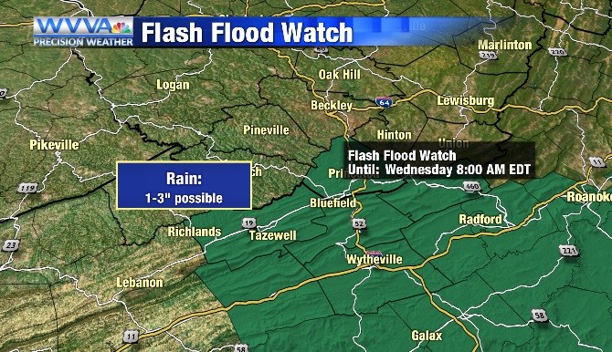 Flash flooding remains a concern this week - WVVA TV Bluefield Beckley ...